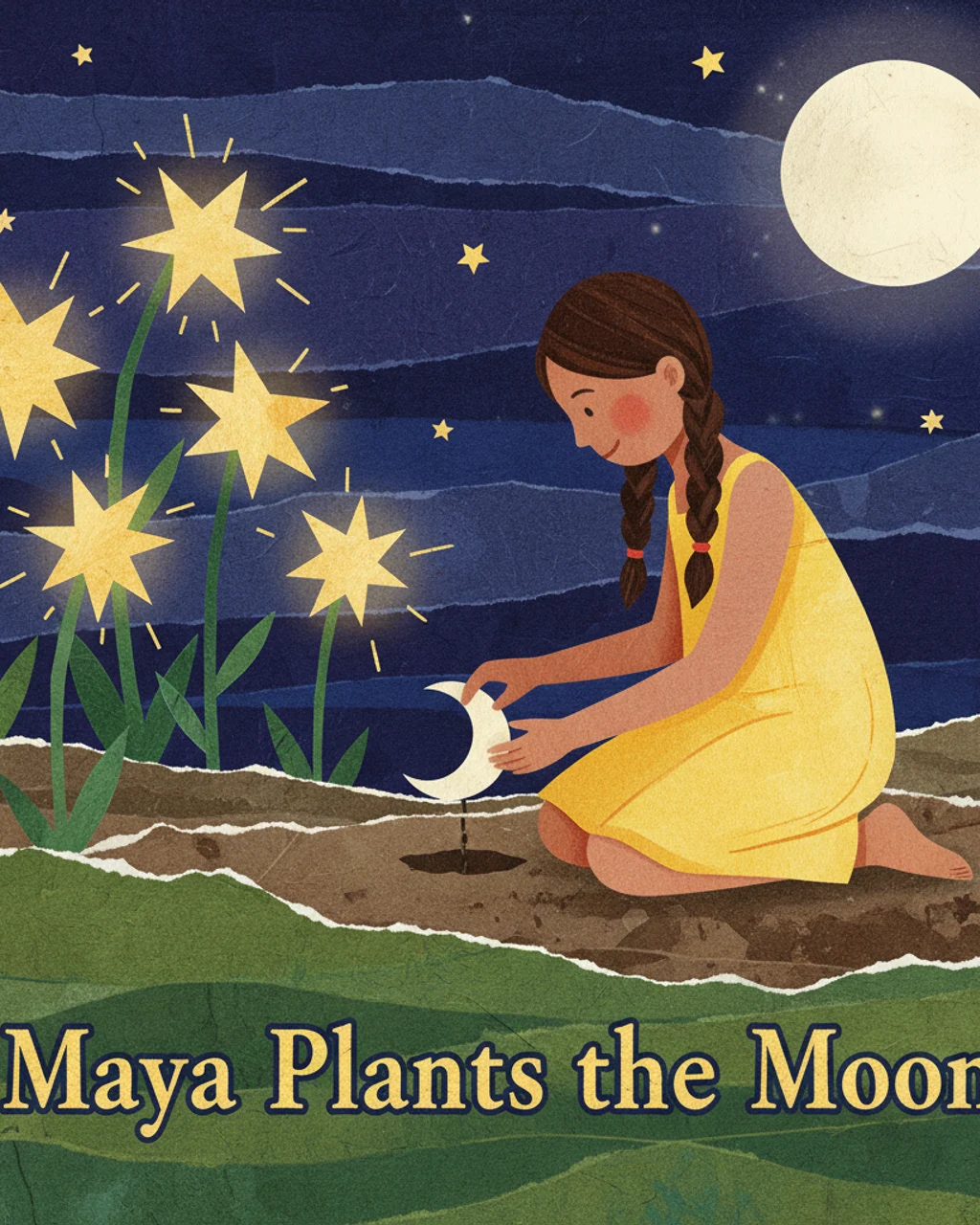 Cover of Maya Plants the Moon, starring Maya, age 6