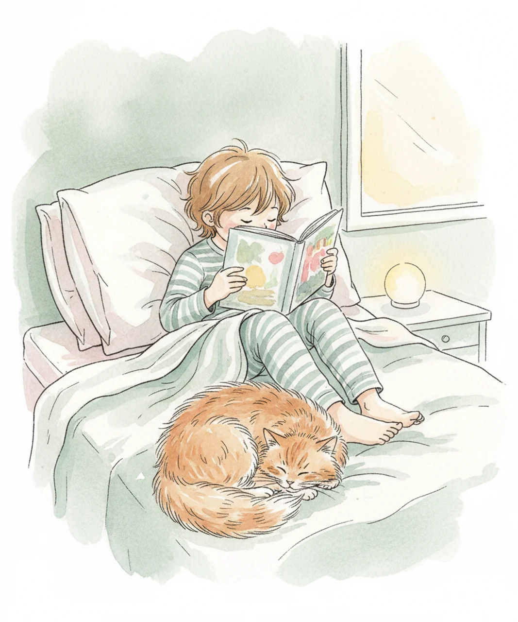 Soft Watercolor — gentle, dreamy, ages 4-7